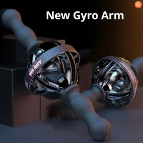 1pc Black Gyro Fitness Trainer  Stainless Steel Core Wrist  Forearm Exerciser With Pull Rope, Fit, Non Electric Handheld Fitness Equipment For Home Us