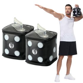 20lb Dumbbell Pairs Outdoor Portable Travel Gym Sports Fitness Home Exercise Yoga Strength Training Water Weights Dumbbell (Option: 2x10lb-Black)