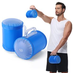 Portable 10lb Water Dumbbell Pairs Free Weights Adjustable Yoga Exercise Fitness Women Dumbbell Travel Training Water Dumbbell Set (Option: 2x5lb-Blue)
