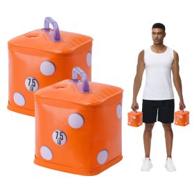 15lb Adjustable Weights Dumbbell Pairs Outdoor Portable Travel Gym Sports Fitness Home Exercise Yoga Strength Training Equipment (Option: 15lbs-Orange)