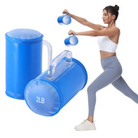 2x2lbs Water Dumbbell Pairs Portable Free Weights Adjustable Yoga Exercise Fitness Women Dumbbell Travel  Training Set (Option: 2x2lb-Blue)