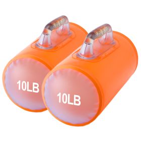 2X10lb Water Dumbbell Pairs Free Weights Adjustable Portable Travel Fitness Home Gym Sports Yoga Exercise Training Set (Option: 2x10lbs-Orange)